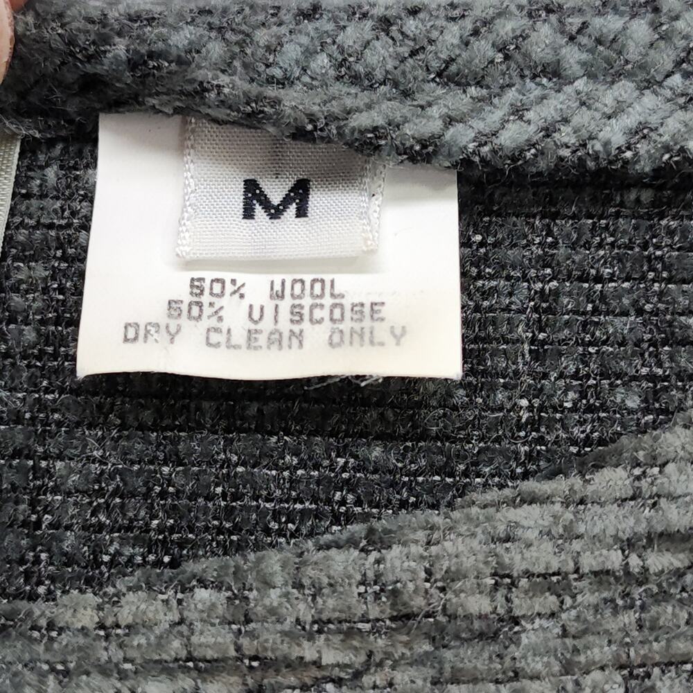 Vintage 90s Nubia's Collection Top Womens M Gray Wool Viscose Tunic Lagenlook - Picture 5 of 9